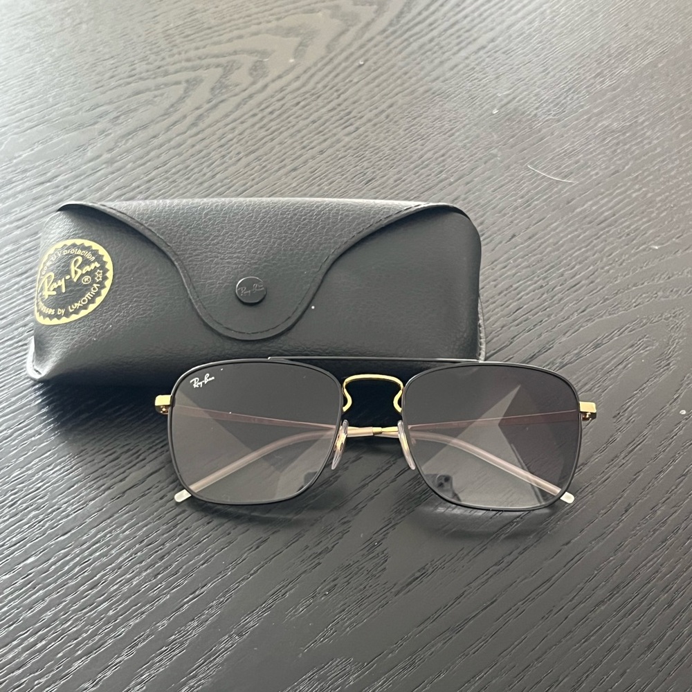 Ray-Ban Black and Gold Sunglasses